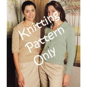 New Norah Gaughn Reynolds Tucson Collared Cardigan and Tee 964 Knitting Pattern